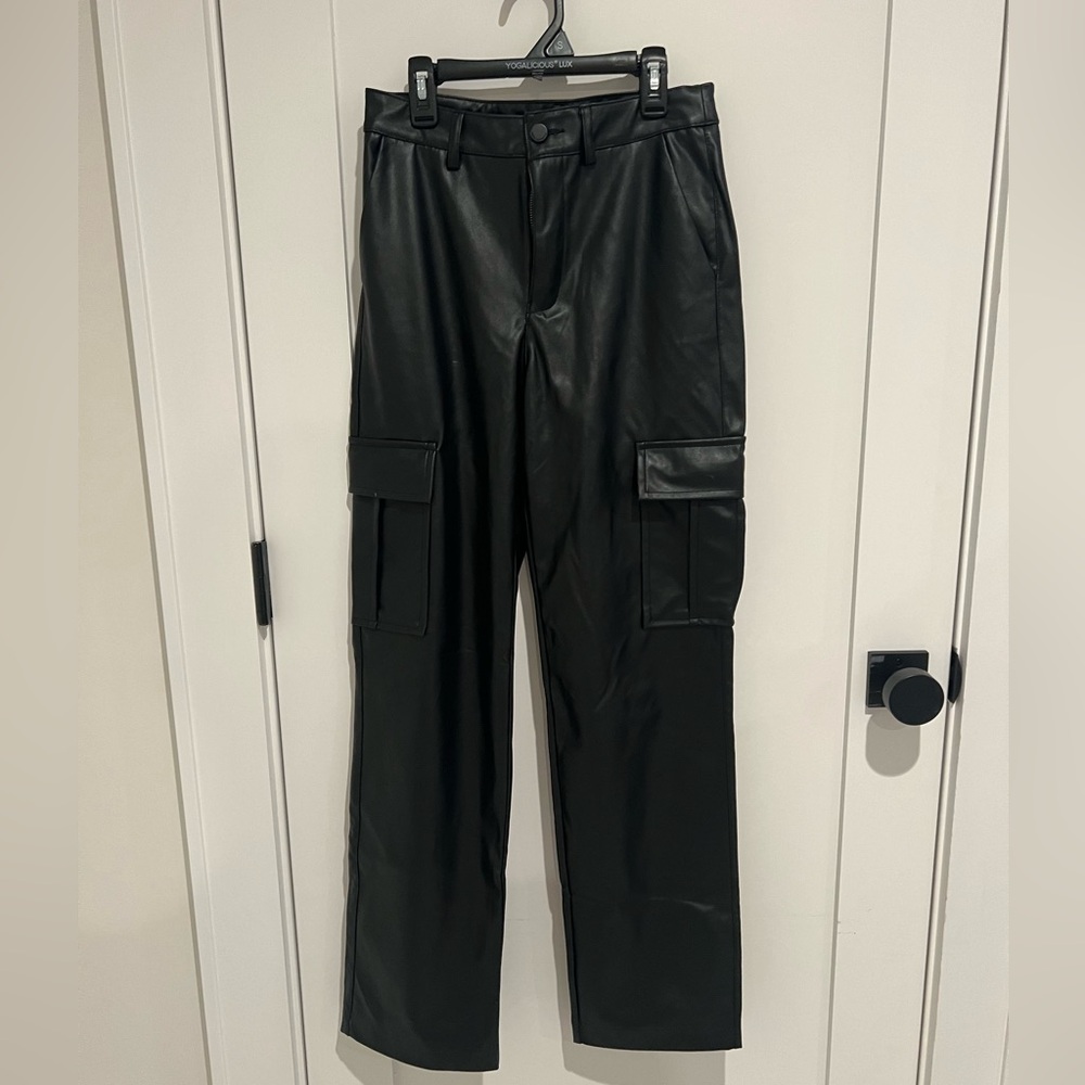 faux leather trausers